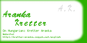 aranka kretter business card